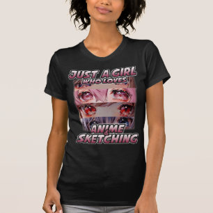 Nur ein Mädchen, das Anime Liebe und Japan skizzie T-Shirt
