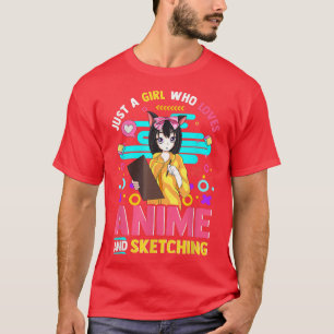 Nur ein Mädchen, das Anime Liebe und Mädchen skizz T-Shirt