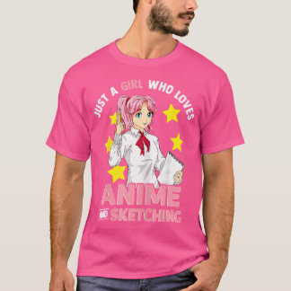 Nur ein Mädchen, das Anime Liebe und Niedliche Des T-Shirt