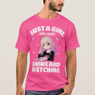 Nur ein Mädchen, das Anime Liebe und Otaku und Ota T-Shirt