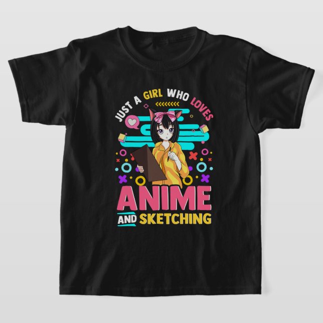 Nur ein Mädchen, das Anime Liebe und T - Shirt ski (Ablage )