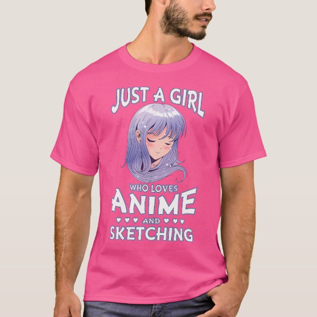 Nur ein Mädchen, das Anime Liebe und Teenager Gir  T-Shirt (Vorderseite)