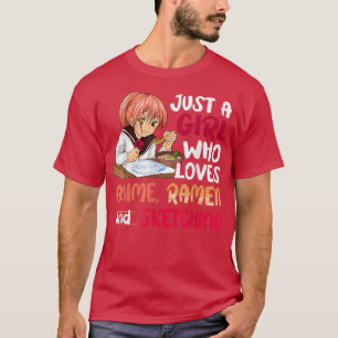 Nur ein Mädchen, das Anime Ramen Liebe, die Japane T-Shirt