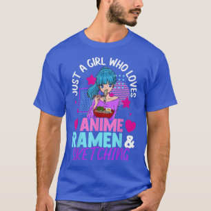 Nur ein Mädchen, das Anime-Ramen Liebe und das Ski T-Shirt