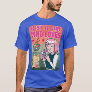 Nur ein Mädchen, das Anime Ramen Strawberry Milk L T-Shirt