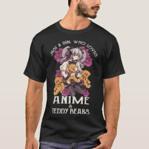 Nur ein Mädchen, das Anime & Teddy Bears Manga Te  T-Shirt
