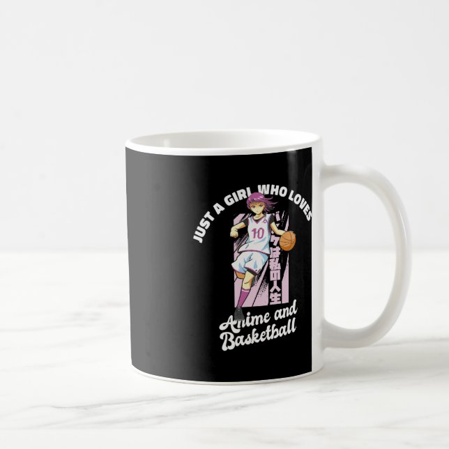 Nur ein Mädchen, das Anime und Basketball Merch B  Kaffeetasse (Rechts)