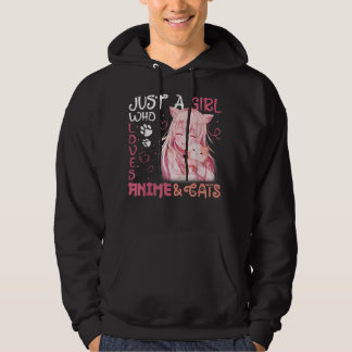 Nur ein Mädchen, das Anime und Cat Girls Offiziell Hoodie