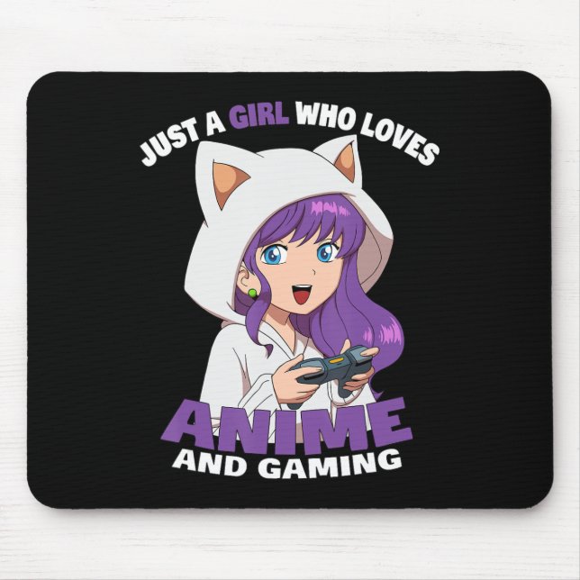 Nur ein Mädchen, das Anime und Gaming-Anime-Girl L Mousepad (Vorne)