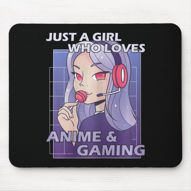 Nur ein Mädchen, das Anime und Gaming Lieben Mousepad (Vorne)