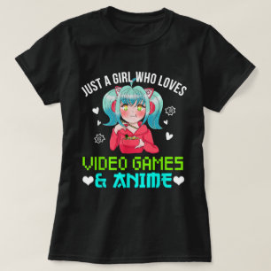Nur ein Mädchen, das Anime und Gaming liebt T-Shirt