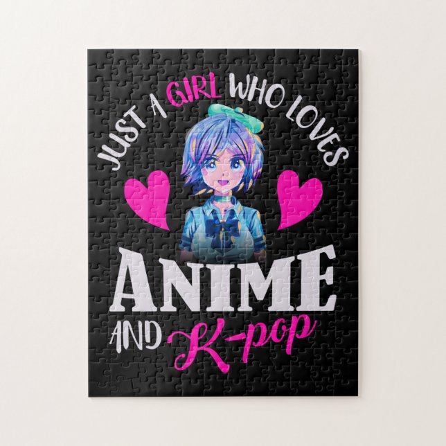Nur ein Mädchen, das Anime und K-Pop Liebe  Puzzle (Vertikal)