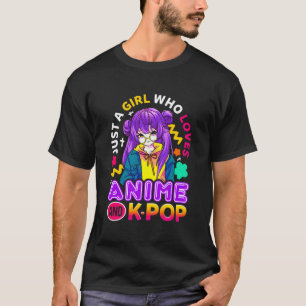 Nur ein Mädchen, das Anime und K-Pop Niedliche Tee