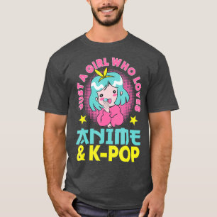 Nur ein Mädchen, das Anime und KPop japanisch Lieb T-Shirt