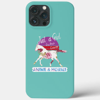 Nur ein Mädchen, das Anime und Pferde Liebe Großar Case-Mate iPhone Hülle