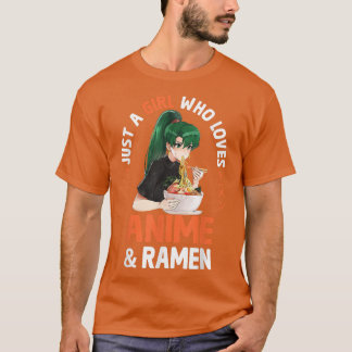 Nur ein Mädchen, das Anime und Ramen Bowl Japanes  T-Shirt