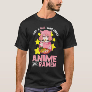 Nur ein Mädchen, das Anime und Ramen Bowl Japanisc T-Shirt