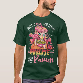 Nur ein Mädchen, das Anime und Ramen Bowl Japanisc T-Shirt