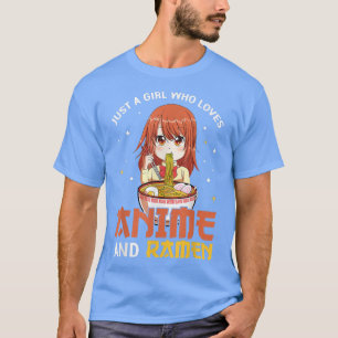 Nur ein Mädchen, das Anime und Ramen Lieben Bowl J T-Shirt