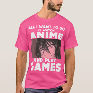 Nur ein Mädchen, das Anime- und Videospiele japani T-Shirt