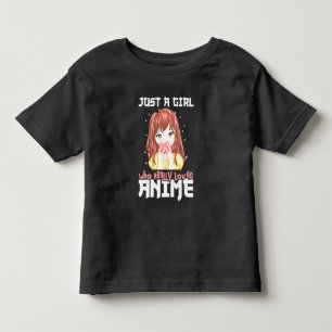 Nur ein Mädchen, das Anime wirklich liebt Kleinkind T-shirt