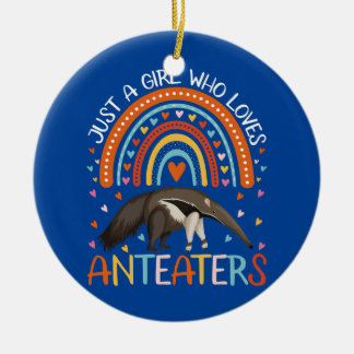 Nur ein Mädchen, das Anteater für Frauenmädchen Li Keramik Ornament