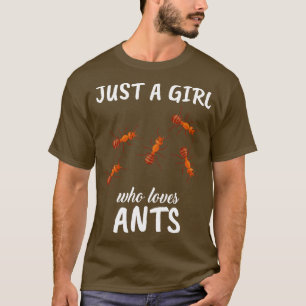 Nur ein Mädchen, das Ants Lieben T-Shirt
