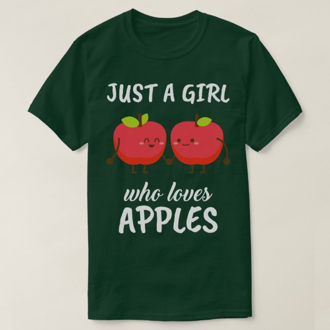 Nur ein Mädchen, das Äpfel Liebe T-Shirt (Design vorne)