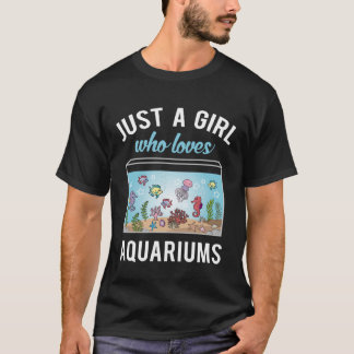 Nur ein Mädchen, das Aquarienfischerei-Ho Liebe T-Shirt
