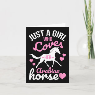 Nur ein Mädchen, das Arabian Pferd Liebe Funny Equ Karte