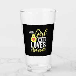 Nur ein Mädchen, das Avocado Liebe Glas