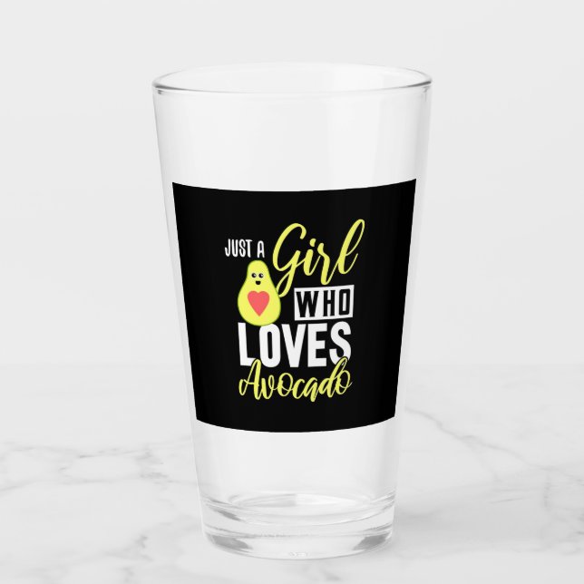 Nur ein Mädchen, das Avocado Liebe Glas (Vorderseite)