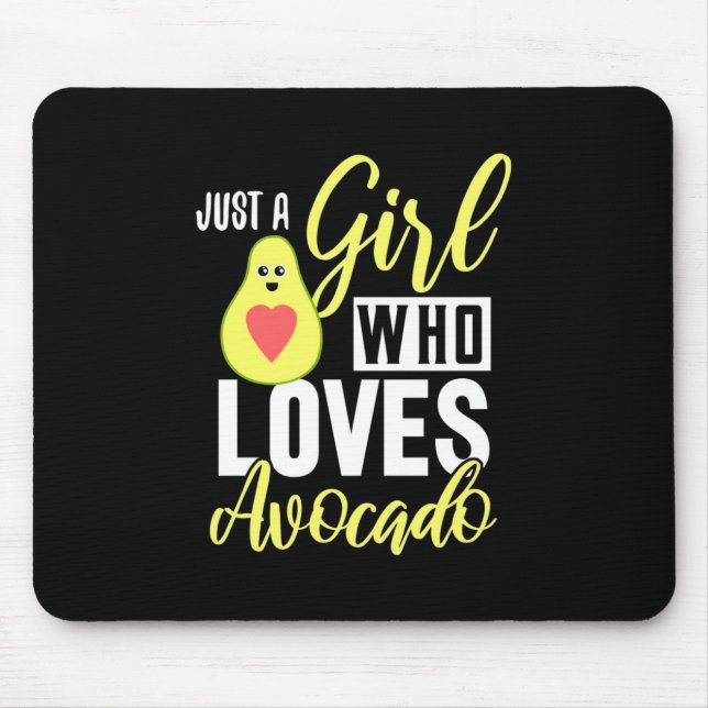 Nur ein Mädchen, das Avocado Liebe Mousepad (Vorne)