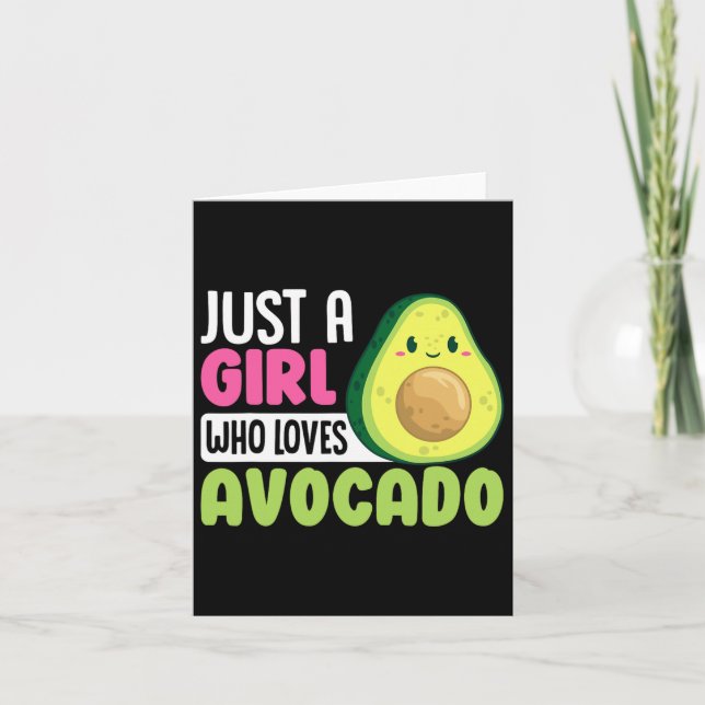 Nur ein Mädchen, das Avocado Lieben Funny Healthfo Karte (Vorderseite)