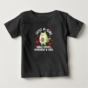 Nur ein Mädchen, das Avocado und Katzen Liebe Baby T-shirt