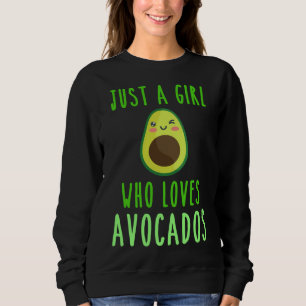 Nur ein Mädchen, das Avocados Frucht gesundes Lebe Sweatshirt