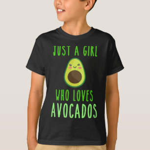 Nur ein Mädchen, das Avocados Frucht gesundes Lebe T-Shirt