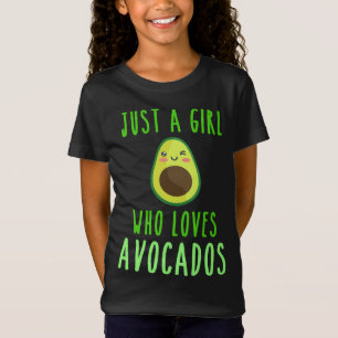 Nur ein Mädchen, das Avocados Frucht gesundes Lebe T-Shirt