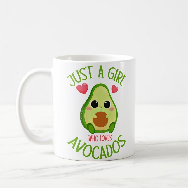 Nur ein Mädchen, das Avocados Liebe Kaffeetasse (Links)