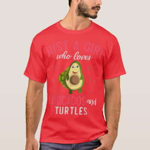 Nur ein Mädchen, das Avocados und Schildkröten Lie T-Shirt