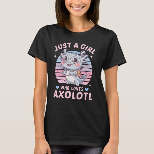 nur ein Mädchen, das axolotl Funny Liebhaber Liebe T-Shirt (Vorderseite)