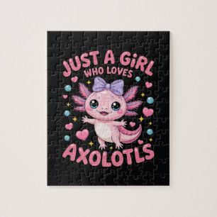 Nur ein Mädchen, das Axolotl liebt Puzzle