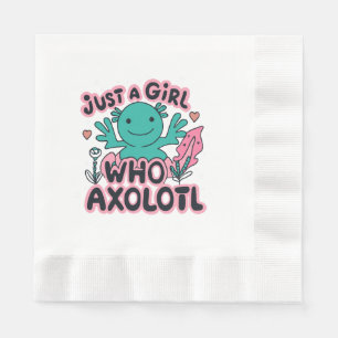 nur ein Mädchen, das Axolotl liebt Serviette