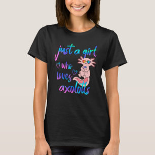 Nur ein Mädchen, das Axolotls Liebe Watercolor Axo T-Shirt