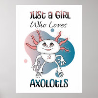 Nur ein Mädchen, das Axolotls Lieben