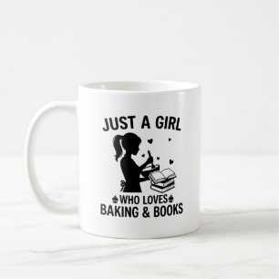 Nur ein Mädchen, das Backen und Bücher liebt, Büch Kaffeetasse