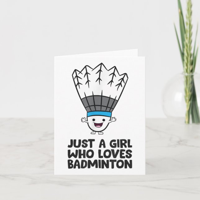 Nur ein Mädchen, das Badminton Liebe Karte (Vorderseite)