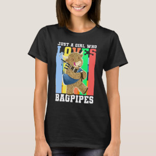 Nur ein Mädchen, das Bagpipe Lieben T-Shirt