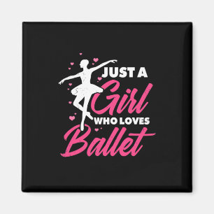 Nur ein Mädchen, das Balletttanz Lieben Magnet