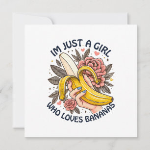 Nur ein Mädchen, das Bananen Liebe Einladung